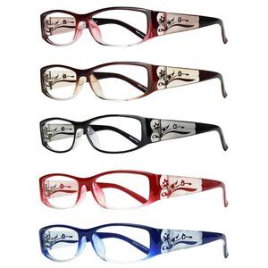 EYEBOGO Kaylee 5-Pack Stylish Designer Reading Glasses for Women